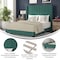 Flash Furniture Emerald Velvet Full Platform Bed with Headboard YK-1079-GR-F-GG - alternate 5